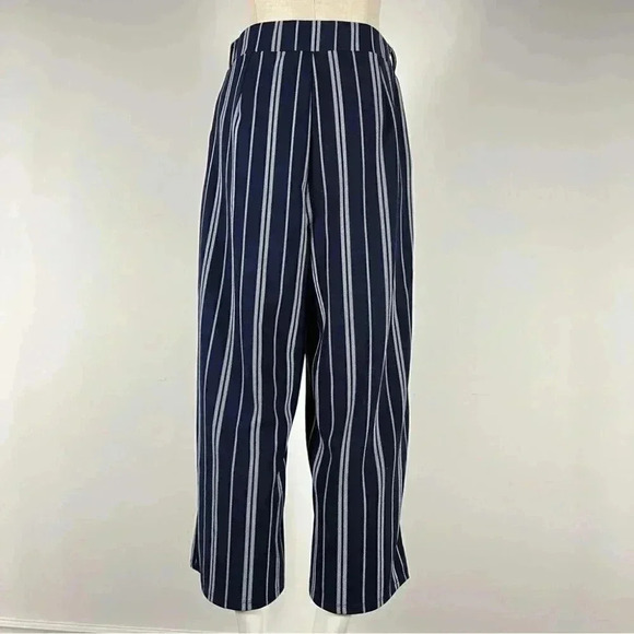 Amanda Green cropped wide leg pants striped size s - Picture 2 of 12